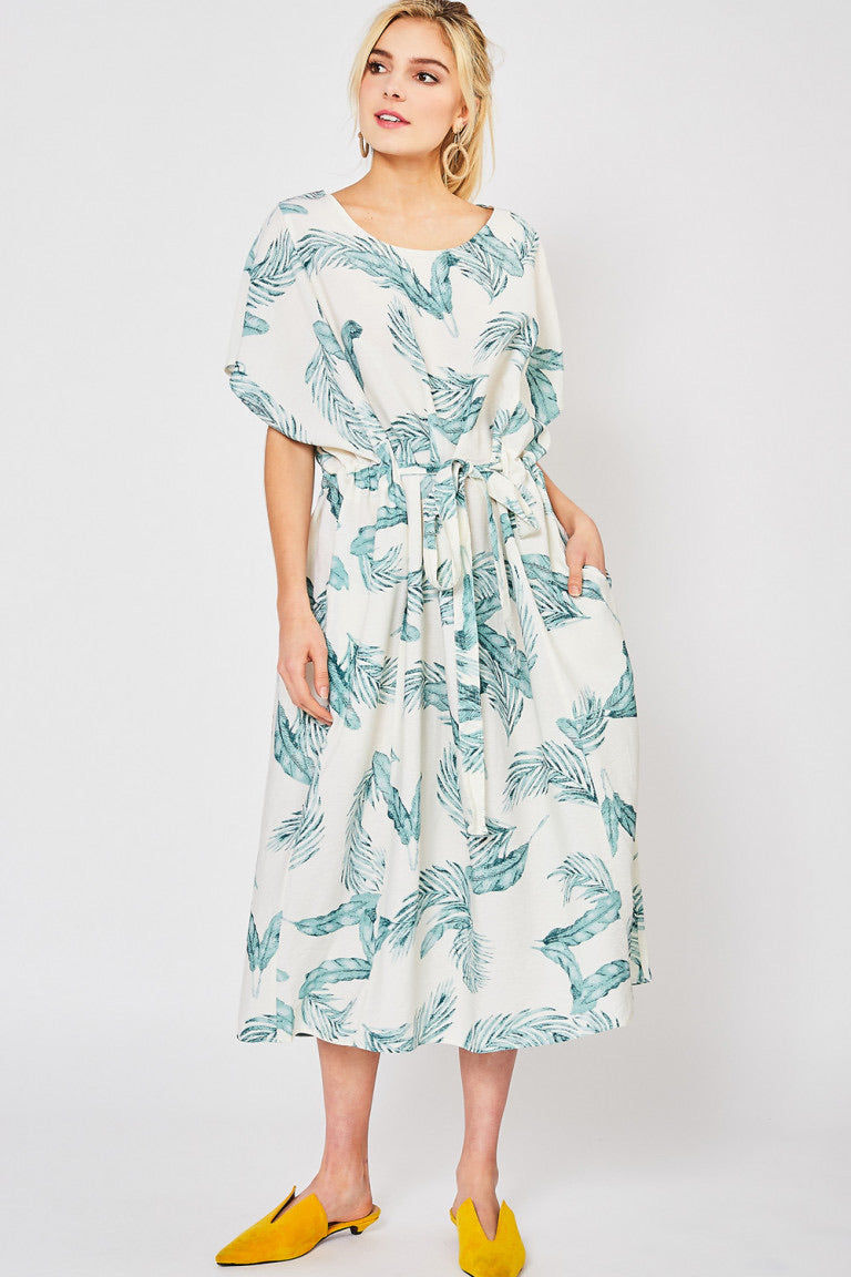 Tropical Print Midi Dress – Kirtley and ...